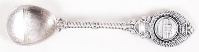 Budapest díszkanál, tokban, h:12 cm