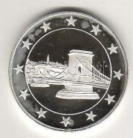 Modern emlékérem "Eurófantázia-Lánchíd" Ag 20,7g T:PP R! Tanúsítvánnyal, csak 2000db!