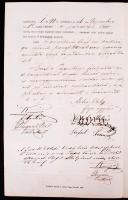 1866 Csáktornya, Tárgyalási jegyzőkönyv gróf Festetics György által előterjesztett kereset ügyében, ...