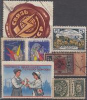 7 db szovjet, belorusz levélzáró, illetékbélyeg