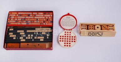 3 db régi játék: Jurvi 502, Spring, 6 db dobokocka,