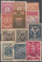 6 db bolgár és 6 db lengyel illetékbélyeg