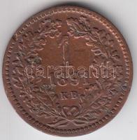 1891KB 1Kr "Fiumei címer" T:2- Adamo M4.1