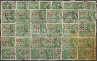 25 db egyforma belga illetékbélyeg