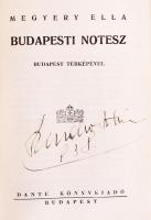 Megyery Ella: Budapesti notesz. Budapest térképével. Budapest, 1937, Dante Könyvkiadó. Puhakötésű, s...