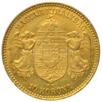 1909. 10K Au "Ferenc József" Körmöcbánya (3.39g/0.900) T:2
Hungary 1909. 10 Korona Au &quo...