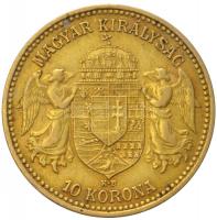 1892. 10K Au "Ferenc József" Körmöcbánya (3.39g/0.900) T:2,2-
Hungary 1892. 10 Korona Au &...