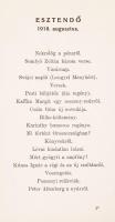 Hatvany Lajos(főszerkszerk.-Karinthy Frigyes-Kosztolányi Dezső(szerk.): Esztendő 1918. augusztus, 8....