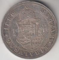 1890KB 1Ft Ag "Barokk címer" T:2-