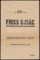 cca 1920-1930 A Friss Újság és a tapolcai Reklám Áruház szórólapja