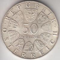 Ausztria 1966. 50Sch Ag "150 éves az Osztrák Nemzeti Bank" T:2,2- Austria 1966. 50 Schilling Ag "Austrian National Bank" C:XF,VF