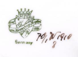 Ilmenau német ékszeres dobozka, kézzel festett, jelzett, hibátlan, 11×9 cm