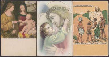 22 db régi vallás motívumlap / 22 religion motive cards