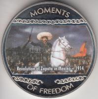 Libéria 2004. 10$ "Szabadság pillanatai-Zapata forradalma Mexikóban 1914." multicolor T:PP Liberia 2004. 10 Dollars "Moments of Freedom-Revolution of Zapata in Mexico 1914." multicolor C:PP