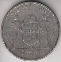 1930. 5P Ag "Horthy-jobbra" T:3
Adamo P8