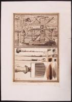 Kéri Imre (1945-): A rézkarc szépsége. Rézkarc 70/100, papír, jelzett, 30×19 cm