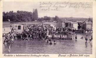 Balatonmáriafürdő fürdőegylet telepe, napozó (fa)