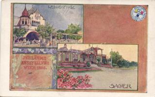 1898 Jubiläums Ausstellung, Wien, Weinkosthalle, Philipp & Kramer Nr. 34. / Vienna Expo