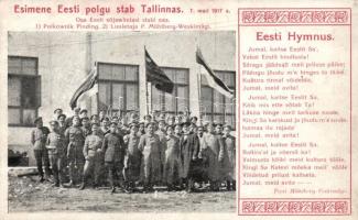 1917 Estonian national unit, Mühlberg-Veskimägi, Pinding; Eesti Hymnus / the Estonian national anthem