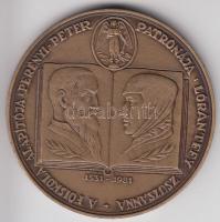 Kelemen Kristóf (1922-2001) 1981. "MÉE XI. Vándorgyűlése - Sárospatak / Perényi Péter - Lórántffy Zsuzsanna" Br emlékérem (42mm) T:1 Adamo SP1