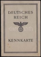 1945 Deutsches Reich fényképes, újjlenyomatos személyi igazolvány / Kennkarte ID with fingerprint an...