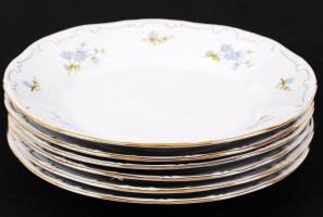 12 db Zsolnay tányér, matricás, jelzett, hibátlan