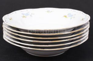 12 db Zsolnay tányér, matricás, jelzett, hibátlan