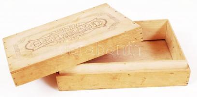 Régi Kugler Henrik Gerbeaud fa dobozka / 
Vintage Gerbeaud wooden box, 15x23x7 cm