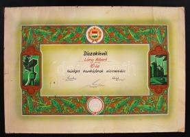 9 db szocreál oklevél vegyes állapotban