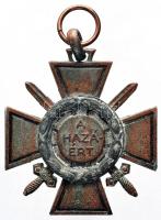 1941. "Tűzkereszt I. fokozata" bronzozott cink kitüntetés mellszalag nélkül T:2- Hungary 1941. "Hungarian Fire Cross 1st class" brass-plated zinc decoration without ribbon C:VF