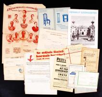 cca 1920-1945 16 reklám nyomtatvány vegyes témában