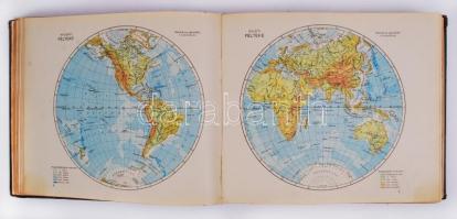 Cholnoky: Földrajzi és statisztikai atlasz. 78 fő és 55 melléktérkép. Bp., 1929 Győző Andor. Gerinc ...