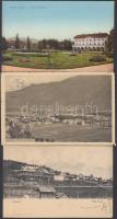4 db régi képeslap / 4 postcards: Ragaz Art Nouveau; Bad Ilidza Hotel Austria; Spittal; Predeal