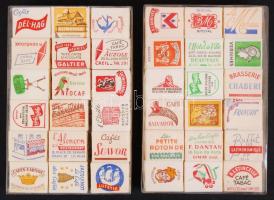 Francia kávéházi cukorka gyűjtemény a 70-es évekből, összesen: 36 db/ Collection of coffe-sugars from France. 36 pieces