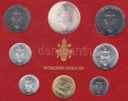 Vatikán 1974. 1L-100L + 500L Ag, 8xklf db, szettben T:1 Vatican 1974. 1 Lira -100 Lire + 500 Lira Ag, 8xdiff pcs in set C:UNC Krause MS78