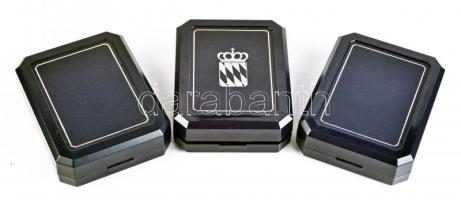 3db kék műanyag éremtartó tok