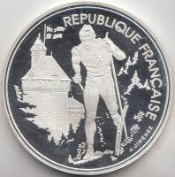Franciaország 1991. 100Fr Ag "Téli olimpia - sífutás" T:PP
France 1991. 100 Francs Ag &quo...