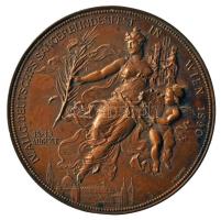 Ausztria / Bécs 1890. "IV. Német Szövetségi Énekverseny Bécsben" Br emlékérem (60mm) szign.:A. SCHARFF/ J. SCHWERDTNER T:2 kis ph. Austria / Vienna 1890. "IVth German Federal Singing Competition in Vienna (IV. ALLGEMEINES DEUTSCHES SäNGERBUNDESFEST IN WIEN)" Br medallion (60mm) sign.:A. SCHARFF/ J. SCHWERDTNER C:XF small edge error