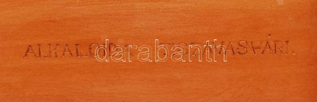 TGy monogramos "Alkaoida Tiszavasvári" feliratos díszes fa doboz, 11×20 cm