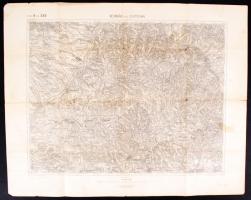 cca 1900 Késmárk és Lőcse katonai térképe / Military map of Kesmarok and Leutschau 60x50 cm