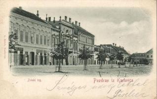 1899 Károlyváros, Karlovac; Zrinski trg / square
