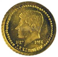 DN. "J.F. Kennedy" modern mini Au pénz 0.333 minőségű T:BU ND. "J.F Kennedy" modern mini Au(0.333) coin C:BU