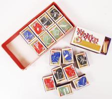 1958 A brüsszeli világkiállítás alkalmából kiadott gyufás-skatulyák (16 db normál, 1 nagy) díszdobozban.