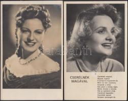 18 db modern és régi színészlap vegyesen / 18 modern and old actor, actress cards