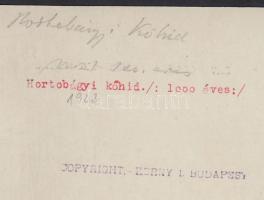 cca 1928 Kerny István (1879-1963): Hortobágyi kőhíd, vintage fotó, feliratozott, pecséttel jelzett, ...