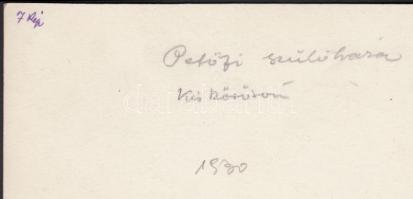 cca 1930 Kerny István (1879-1963):Petőfi szülőháza Kiskőrösön, vintage fotó, feliratozott, jelzetlen...