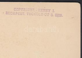 1920-1930 Kerny István (1879-1963): Vándor, nemes eljárással készült, vintage fotó, hátoldalán szerz...