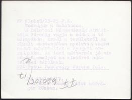 1963 Fehérváry Ferenc: Nádvágók a Balatonon, sajtófotó, feliratozva, 12x9 cm