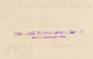 1927 Pobuda Alfréd: Kerékpáros sprintbajnokság döntője Budapesten, vintage fotó, pecsételve, bal fel...