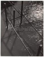 cca 1950-1960 Ismeretlen szerző: modern vízparti geometria, 16x12 cm.